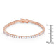 5.75ct Rose Goldtone Cubic Zirconia Tennis Bracelet