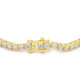 Goldtone Finish Victorian Cubic Zirconia Tennis 7 Inch Bracelet