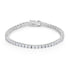 Silvertone Finish Victorian Cubic Zirconia Tennis 7 Inch Bracelet