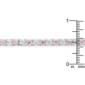 Lace Pink Cubic Zirconia Tennis Bracelet