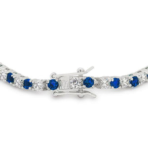 Sapphire Blue Cubic Zirconia Tennis Bracelet