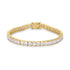 Princess Cut CZ Gold Tone Tennis Bracelet