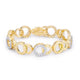 Circle Bijoux 7 Inch Two Tone Bracelet