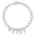 .55 Ct Stunning 8 Rhodium Bracelet with CZ Charms