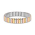 Tri-tone Stainless Steel Stretch Bracelet