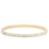 Simple Goldtone Finish Crystal Bangle