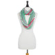 Mara Pink Cultural Print Infinity Scarf With Pom Poms