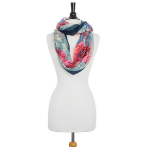 Farrah Multicolor Floral Print Infinity Scarf