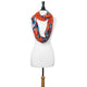 Orange Aria Floral Infinity Scarf