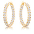 18k Gold Plated Eternity Hoop Earrings