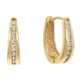 Elegant Goldtone Finish Cubic Zirconia Hoop Earrings