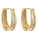 Elegant Goldtone Finish Cubic Zirconia Hoop Earrings