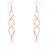 Rose Goldtone Twist Earrings