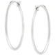 Basic Silvertone Finish Hoop Earrings