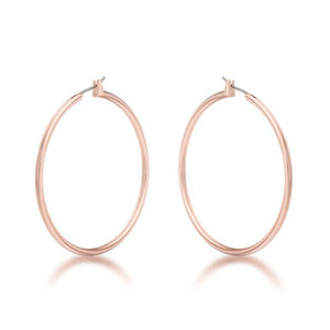 45mm Rose Gold Plated Hoop Earrings