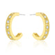 Roma Goldtone Finish Hoop Earrings