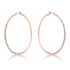 Large Rosegold Hoop Earrings with Crystals