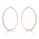 Large Rosegold Hoop Earrings with Crystals