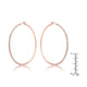 Large Rosegold Hoop Earrings with Crystals