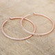 Large Rosegold Hoop Earrings with Crystals