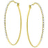 2 Inch Goldtone Crystal Hoop Earrings