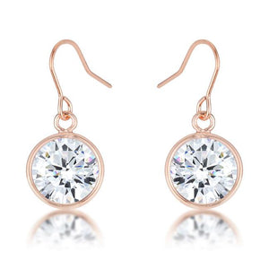 5.5 Ct Rose Gold CZ Drop Earrings