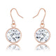 5.5 Ct Rose Gold CZ Drop Earrings