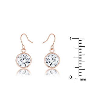 5.5 Ct Rose Gold CZ Drop Earrings