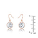 5.5 Ct Rose Gold CZ Drop Earrings