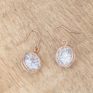 5.5 Ct Rose Gold CZ Drop Earrings