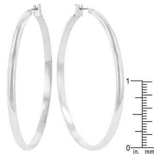 Classic Hoop (Rhodium Plated)