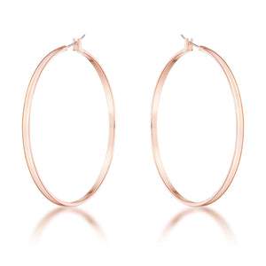 55mm Rose Gold Plated Classic Hoop Earrings