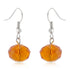 Orange Faceted Bead Earrings