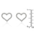 Open Heart Cubic Zirconia Earrings