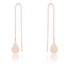 Chloe Rose Gold Stainless Steel Teardrop Threaded Drop Earrings