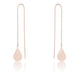 Chloe Rose Gold Stainless Steel Teardrop Threaded Drop Earrings