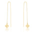 Patricia Gold Stainless Steel Clover Threaded Drop Earrings