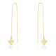 Patricia Gold Stainless Steel Clover Threaded Drop Earrings