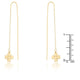 Patricia Gold Stainless Steel Clover Threaded Drop Earrings