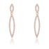 Sara 1.2ct CZ Rose Gold Delicate Double Teardrop Drop Earrings