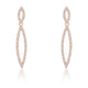 Sara 1.2ct CZ Rose Gold Delicate Double Teardrop Drop Earrings