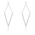 Michelle 1.2ct CZ Rhodium Delicate Pointed Drop Earrings