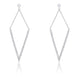 Michelle 1.2ct CZ Rhodium Delicate Pointed Drop Earrings