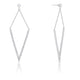 Michelle 1.2ct CZ Rhodium Delicate Pointed Drop Earrings