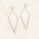 Michelle 1.2ct CZ Rhodium Delicate Pointed Drop Earrings