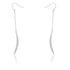 Luna 0.5ct CZ Rhodium Delicate Moon Drop Earrings
