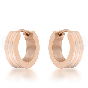 Marlene Rose Gold Stainless Steel Small Hoop Earrings