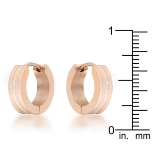 Marlene Rose Gold Stainless Steel Small Hoop Earrings