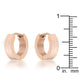 Marlene Rose Gold Stainless Steel Small Hoop Earrings