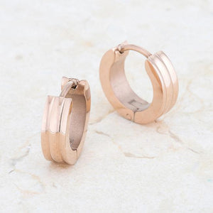 Marlene Rose Gold Stainless Steel Small Hoop Earrings